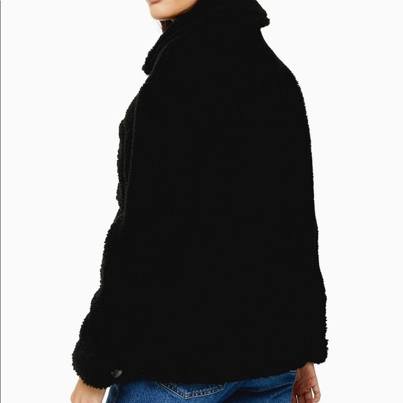 Topshop Petite Shearling Coat - Picture 2 of 4